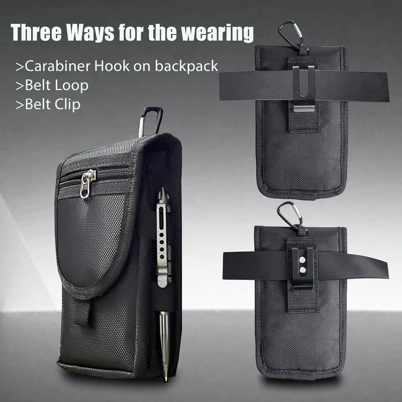 FAUDRECRO Belt Tool Pouch,Tactical Utility Pouch, Heavy-Duty Nylon EDC Multitool Organizer,Cell Phone Holder, Multi-Pockets Tool Holster Sheath Bag for Electricians Handymen Work Maintenance Dailylife Hiking - Image 5